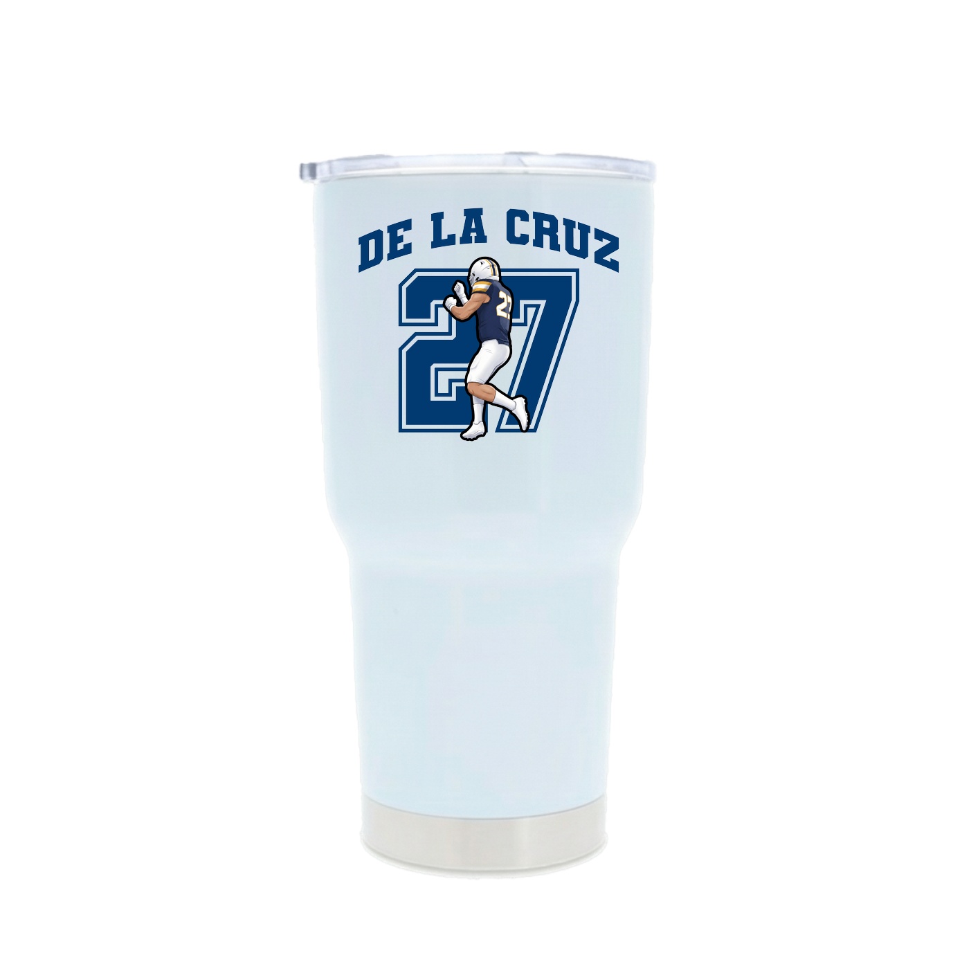 30oz Stainless Steel Tumbler — Number in White