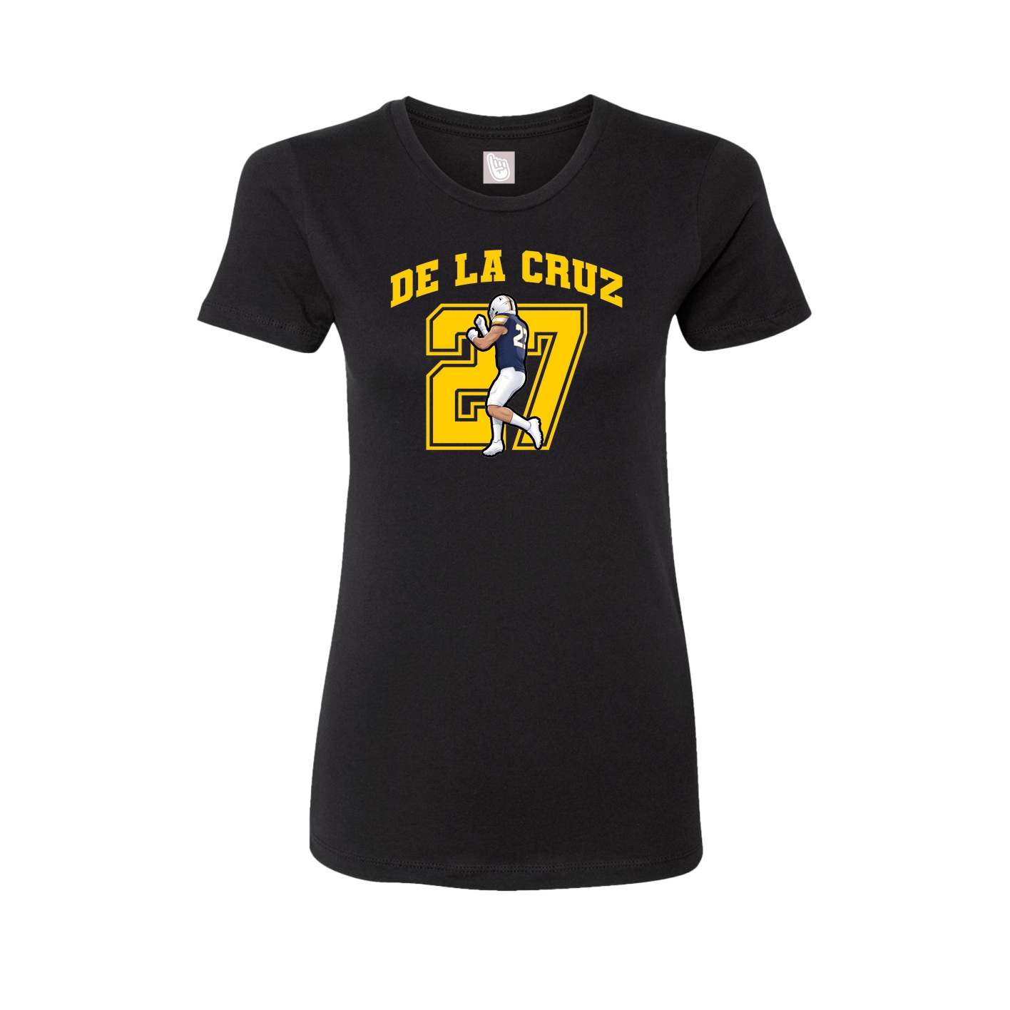 Fitted Women's Tee — Number in Black
