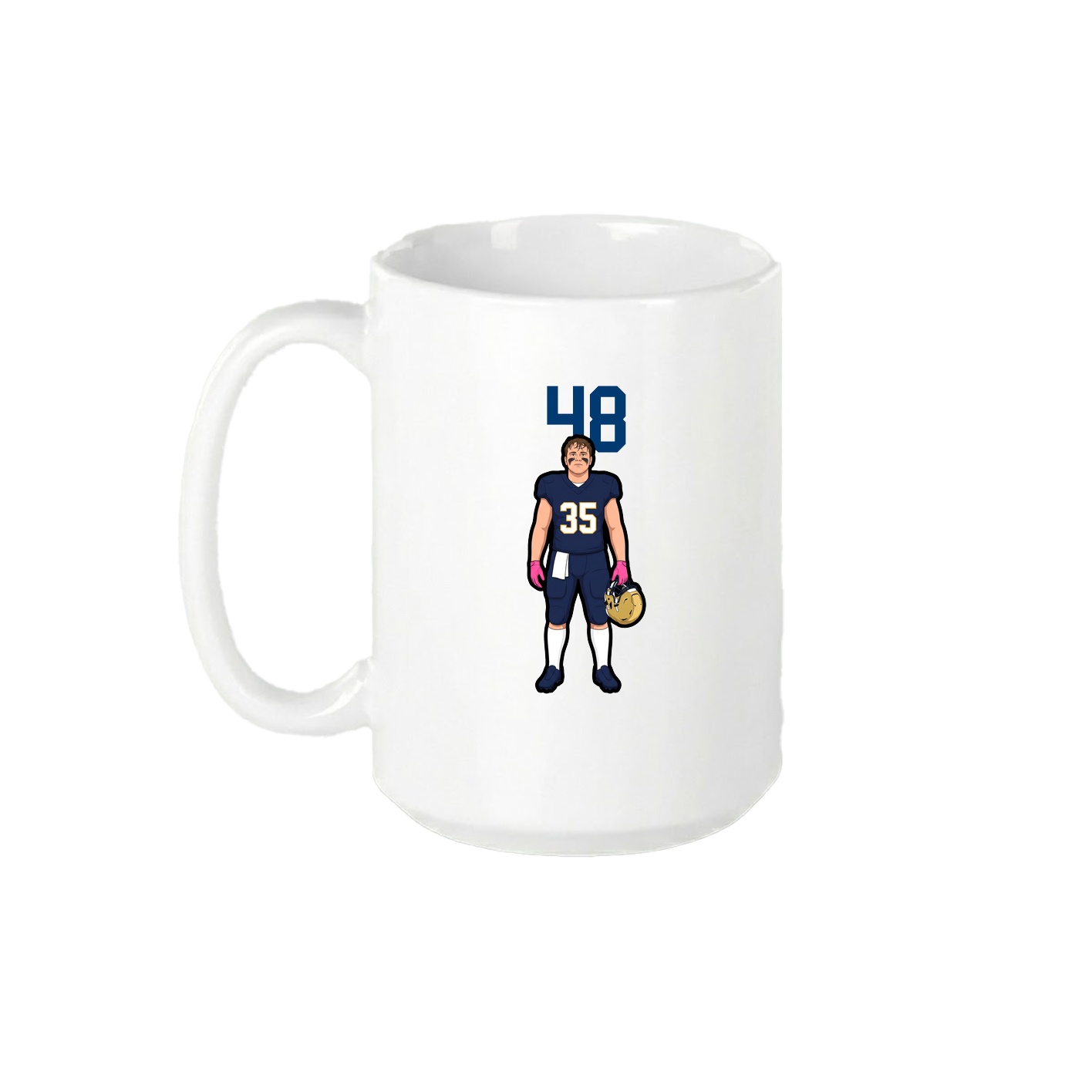 15oz Coffee Mug — Number Top in White