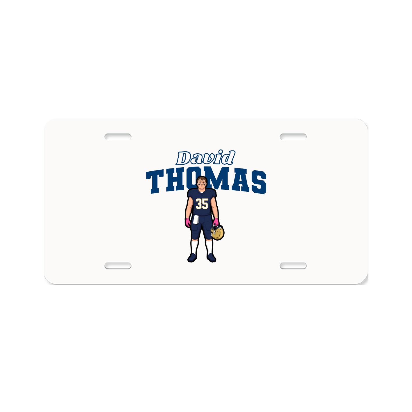 License Plate — Name Arch in Classic