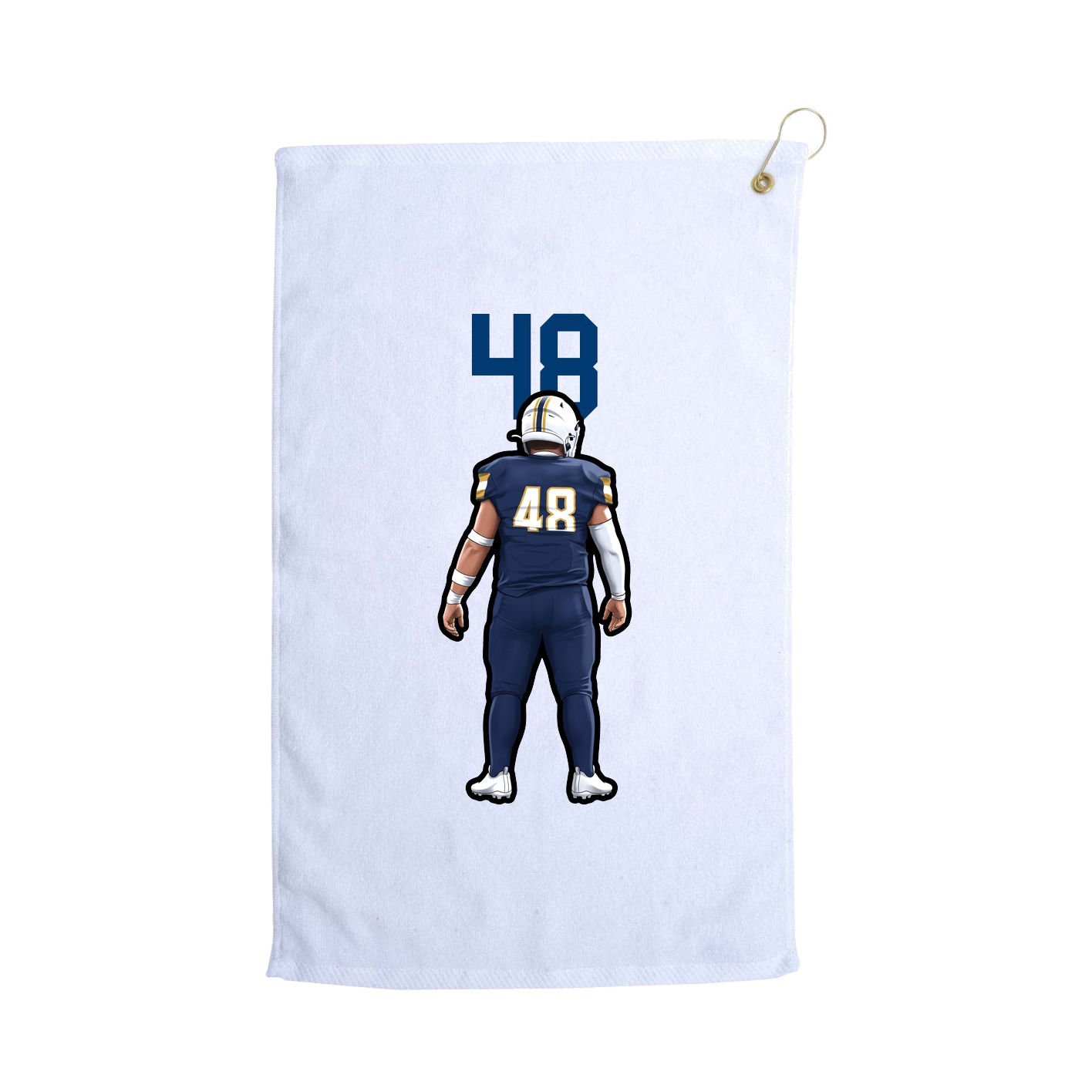 Golf Towel — Number Top in White