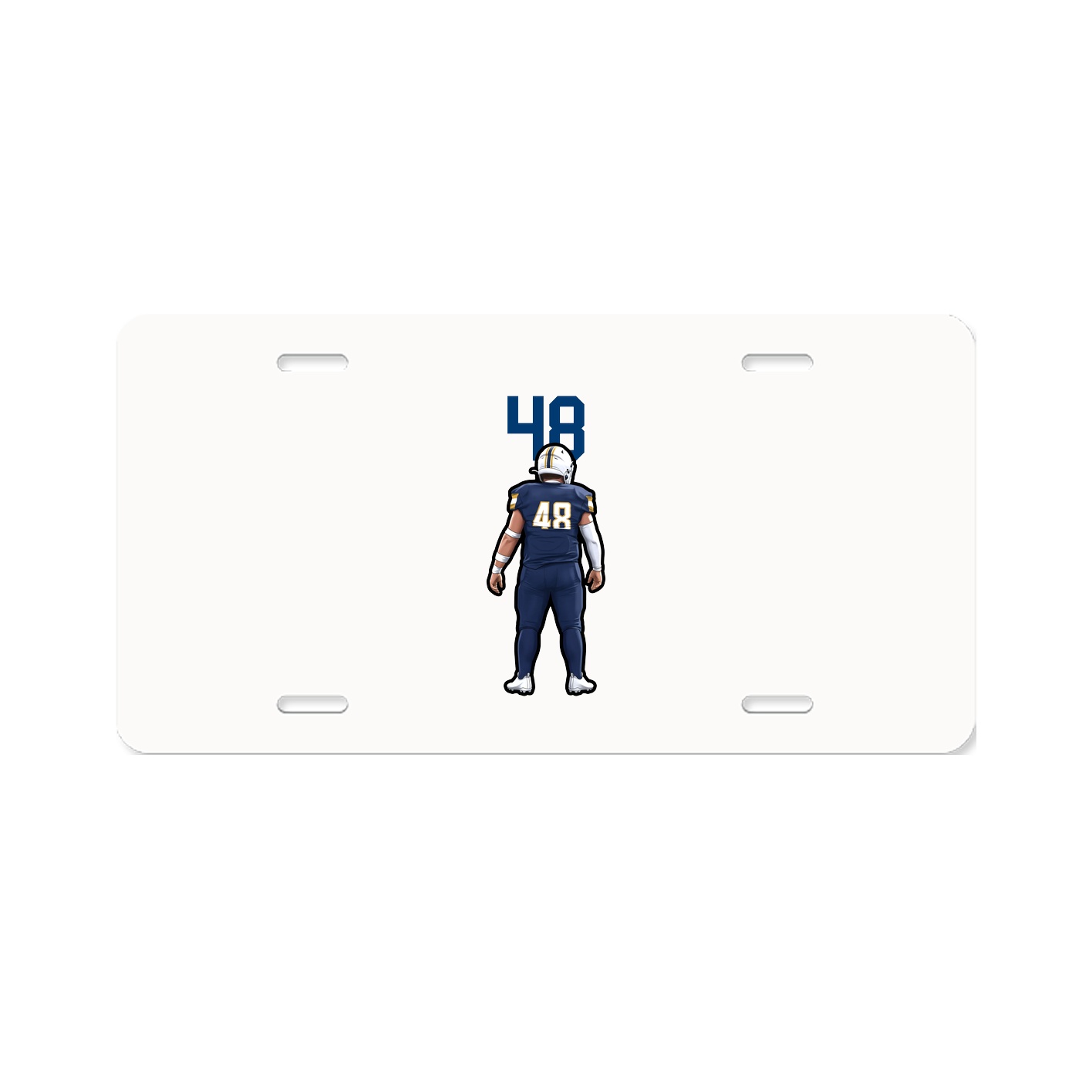 License Plate — Number Top in Classic