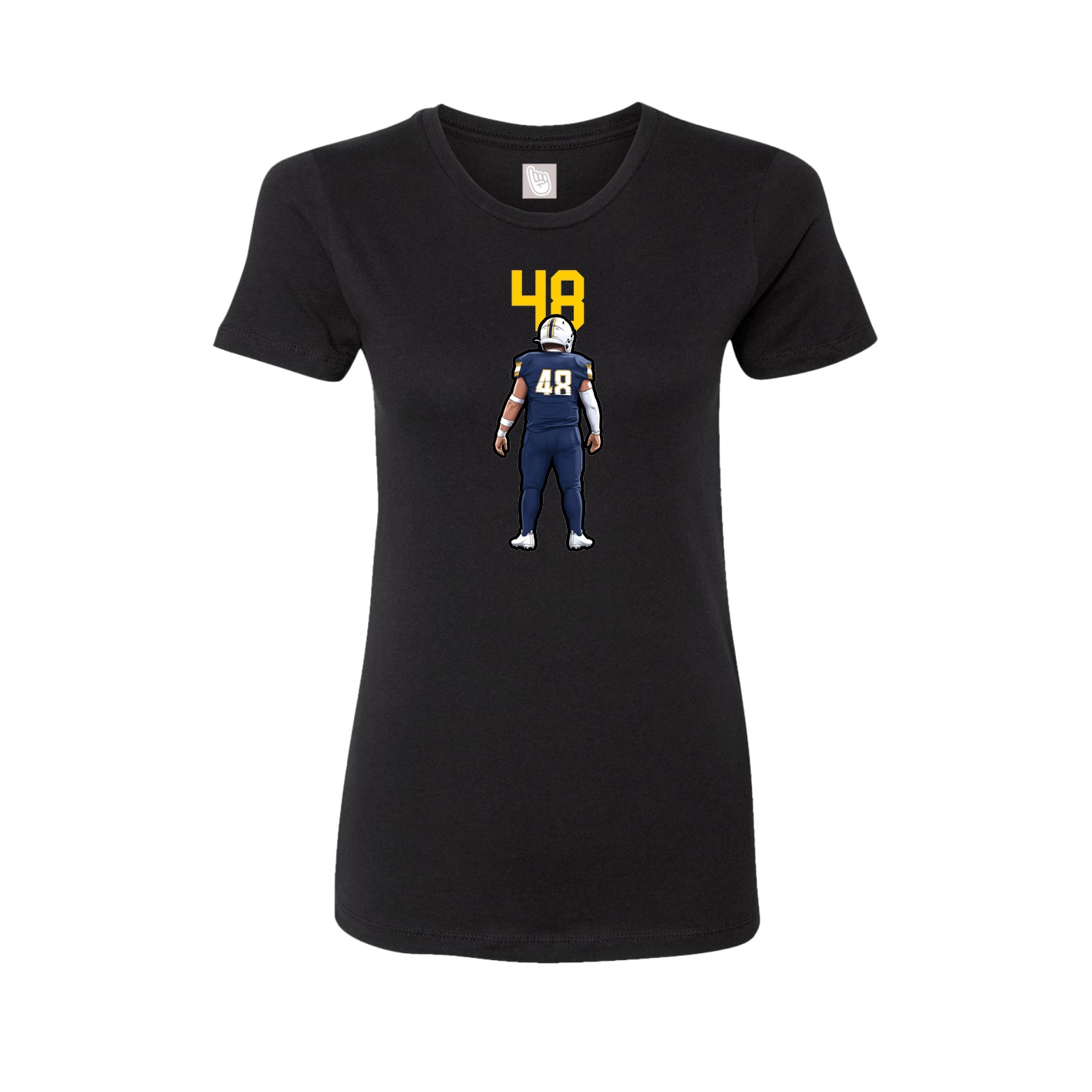 Womens Tee — Number Top in Black