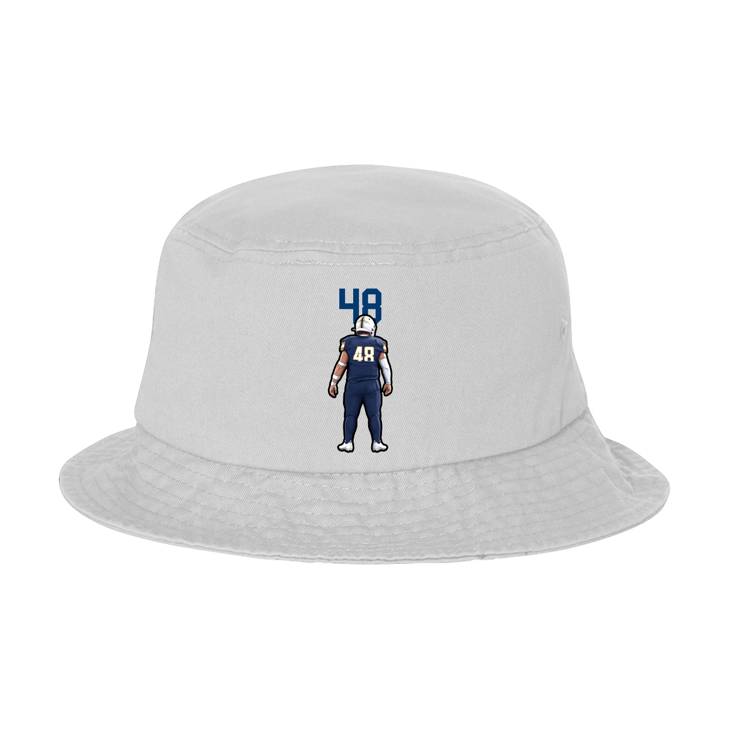Bucket Cap — Number Top in White