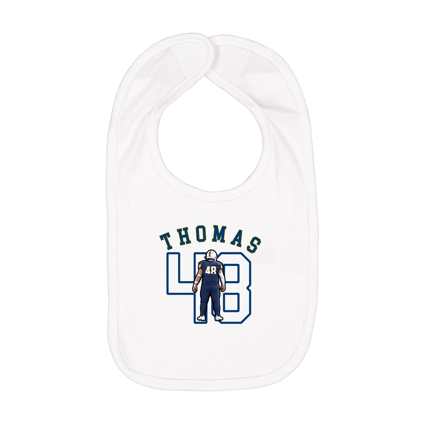Infant Bib — Shirsey Arch in White