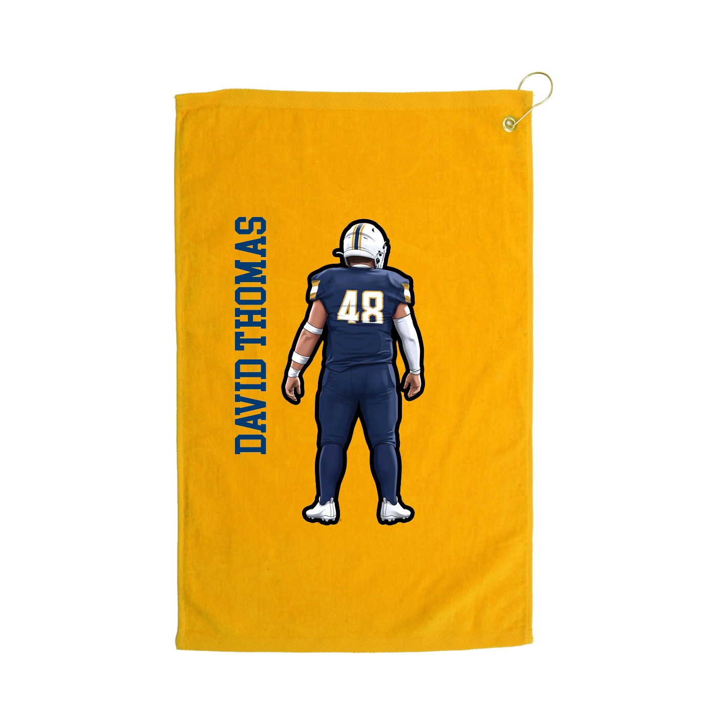 Golf Towel — Name Vertical in Gold