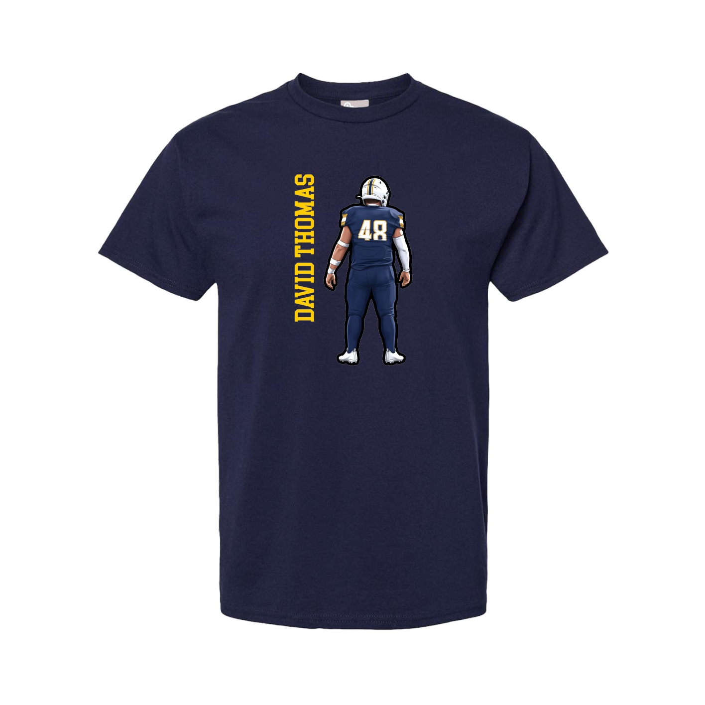 Tee — Name Vertical in Navy
