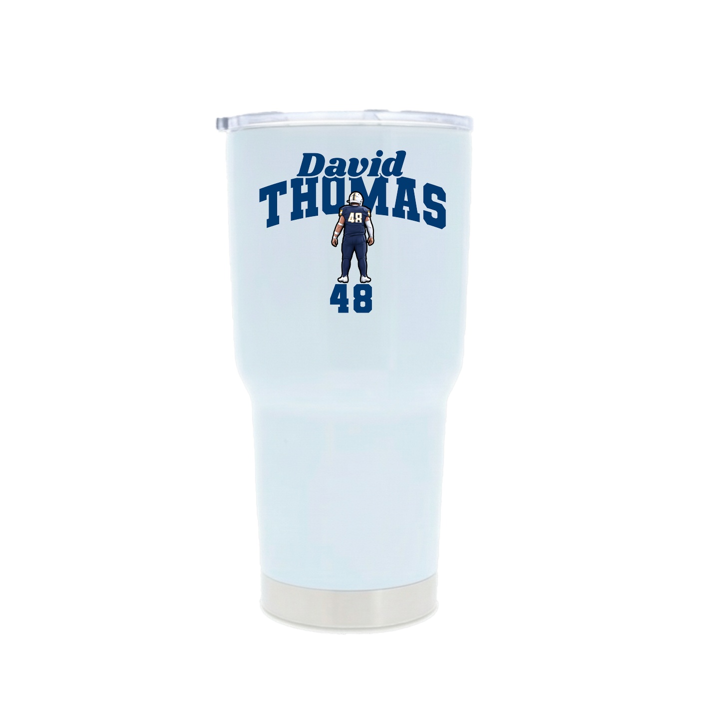 30oz Stainless Steel Tumbler — Signature Arch in White