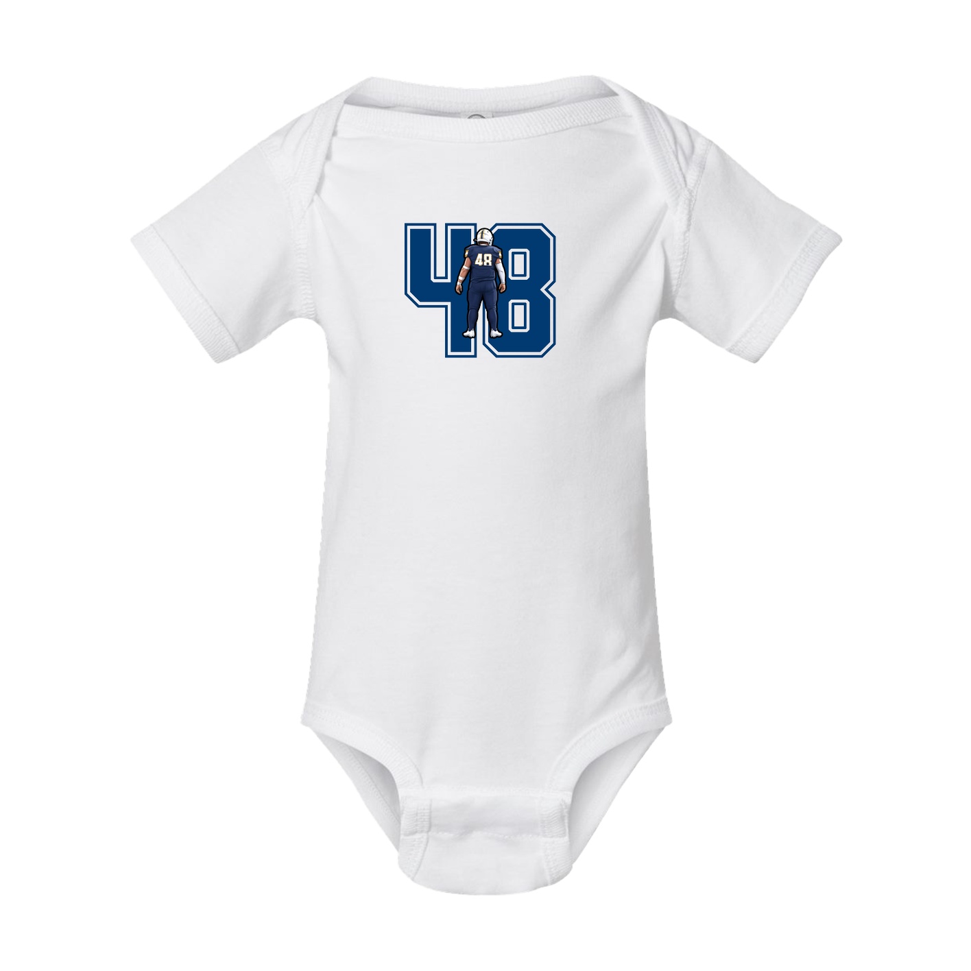 Baby Onesie — Number in White