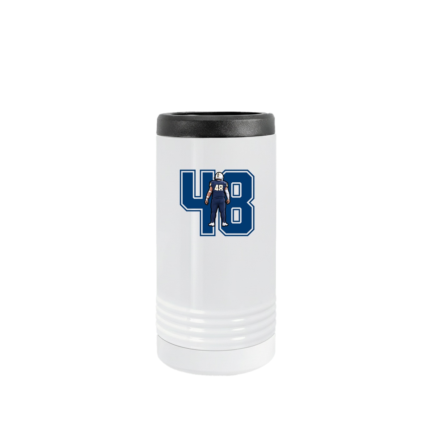 Slim Beverage Holder — Number in White