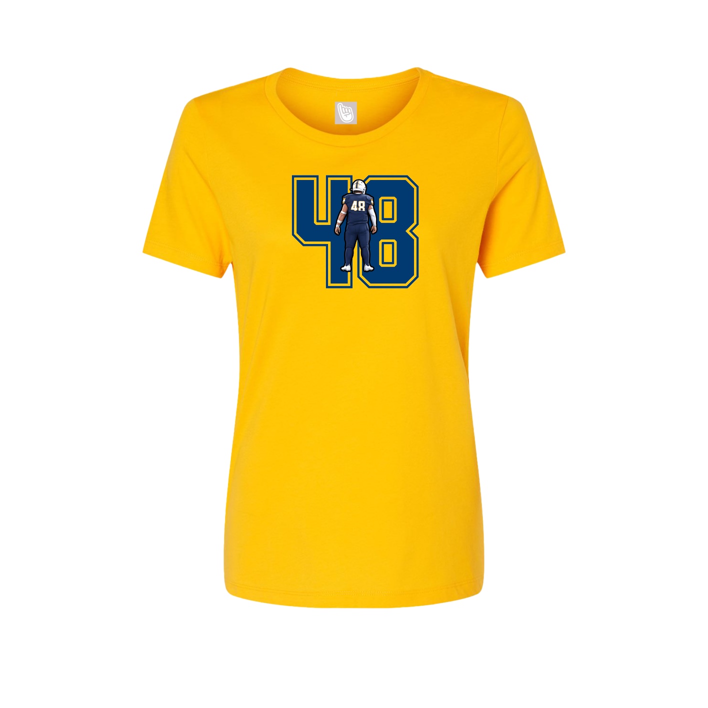Womens Tee — Number in Gold