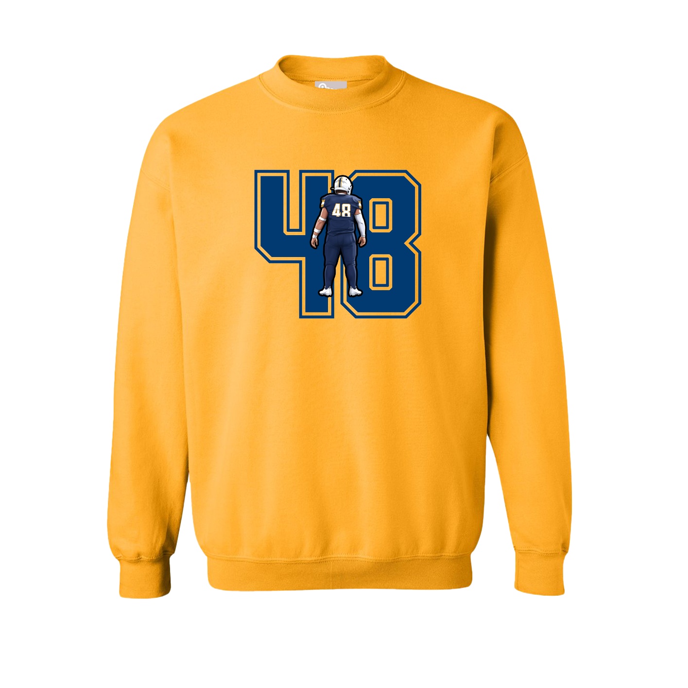 Fleece Crew — Number in Gold