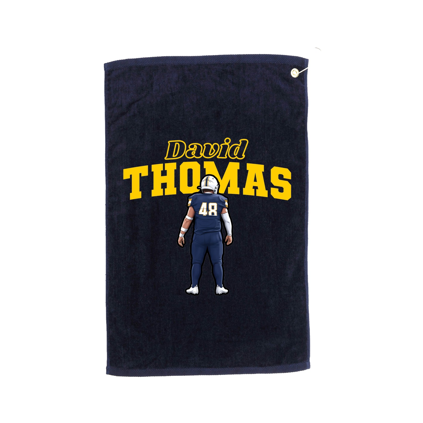 Golf Towel — Name Arch in Navy