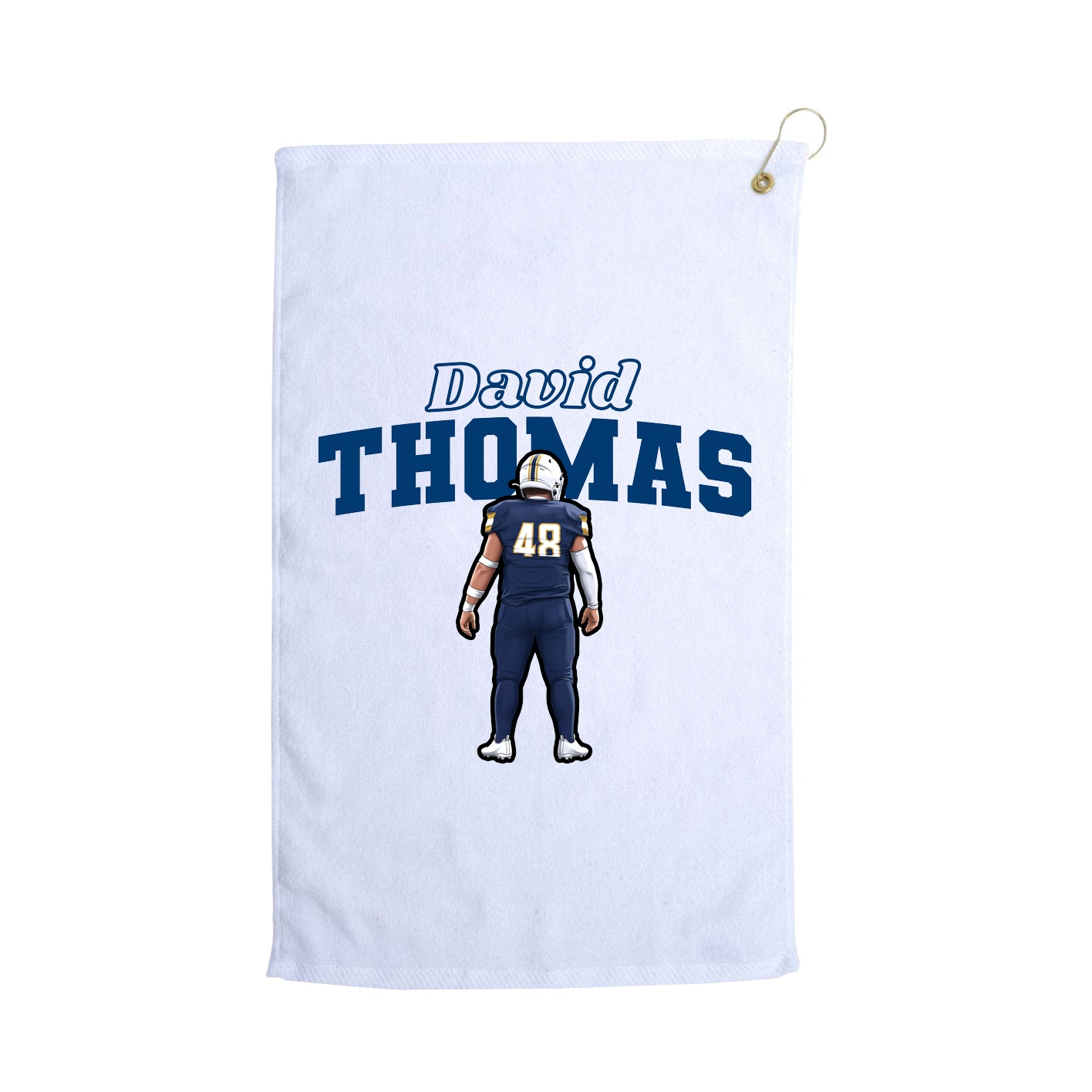 Golf Towel — Name Arch in White