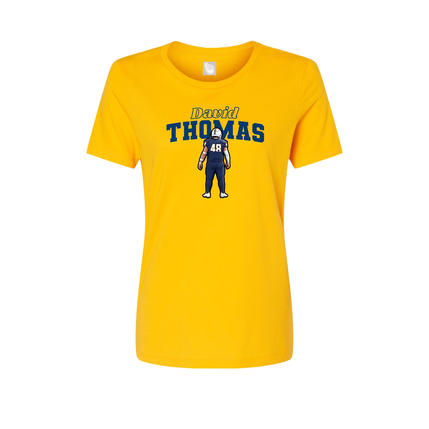 Womens Tee — Name Arch in Gold