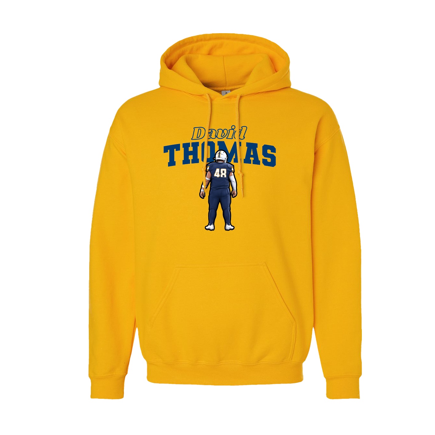 Youth Hoodie — Name Arch in Gold