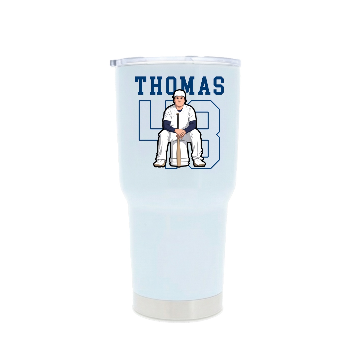 30oz Stainless Steel Tumbler — Shirsey in White