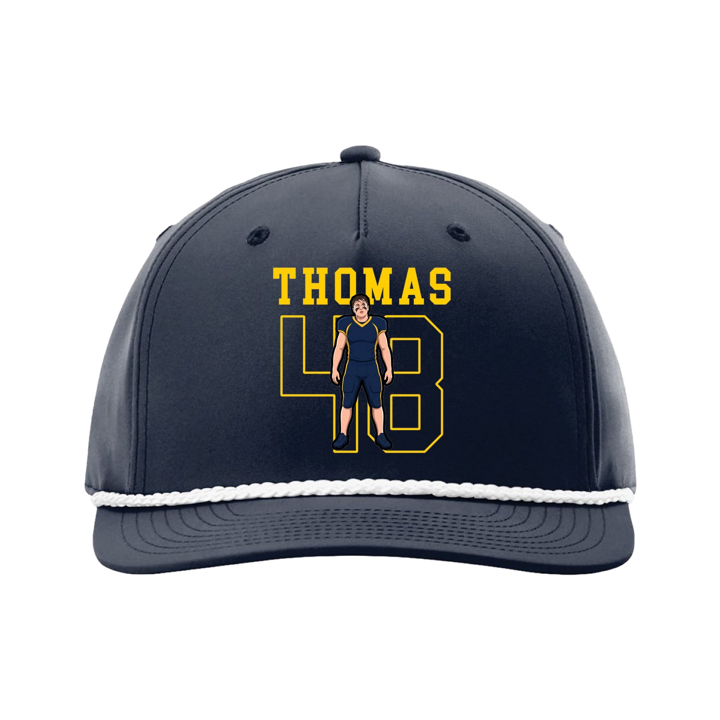 Five-Panel Classic Rope Cap — Shirsey in Navy