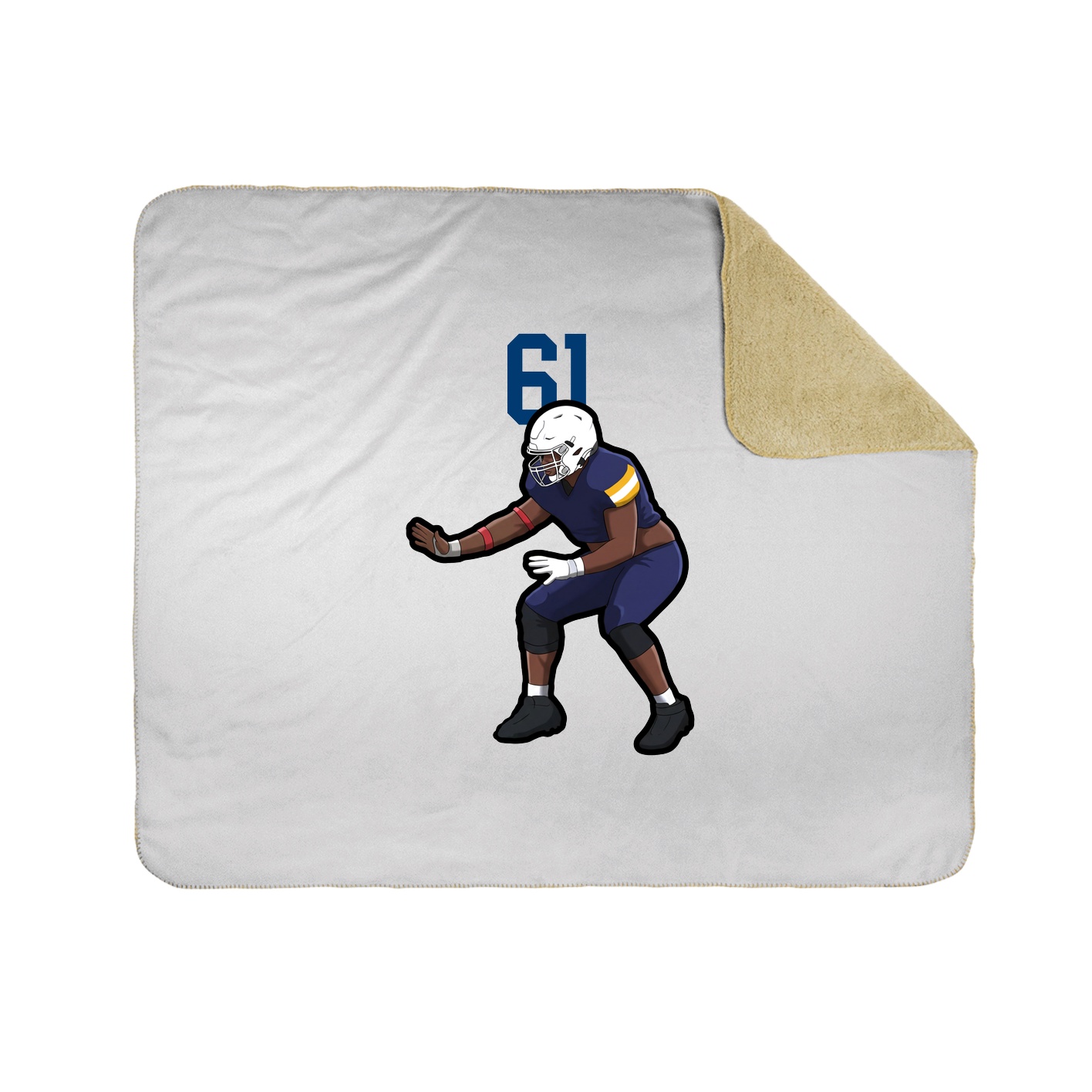 Throw Blanket — Number Top in White