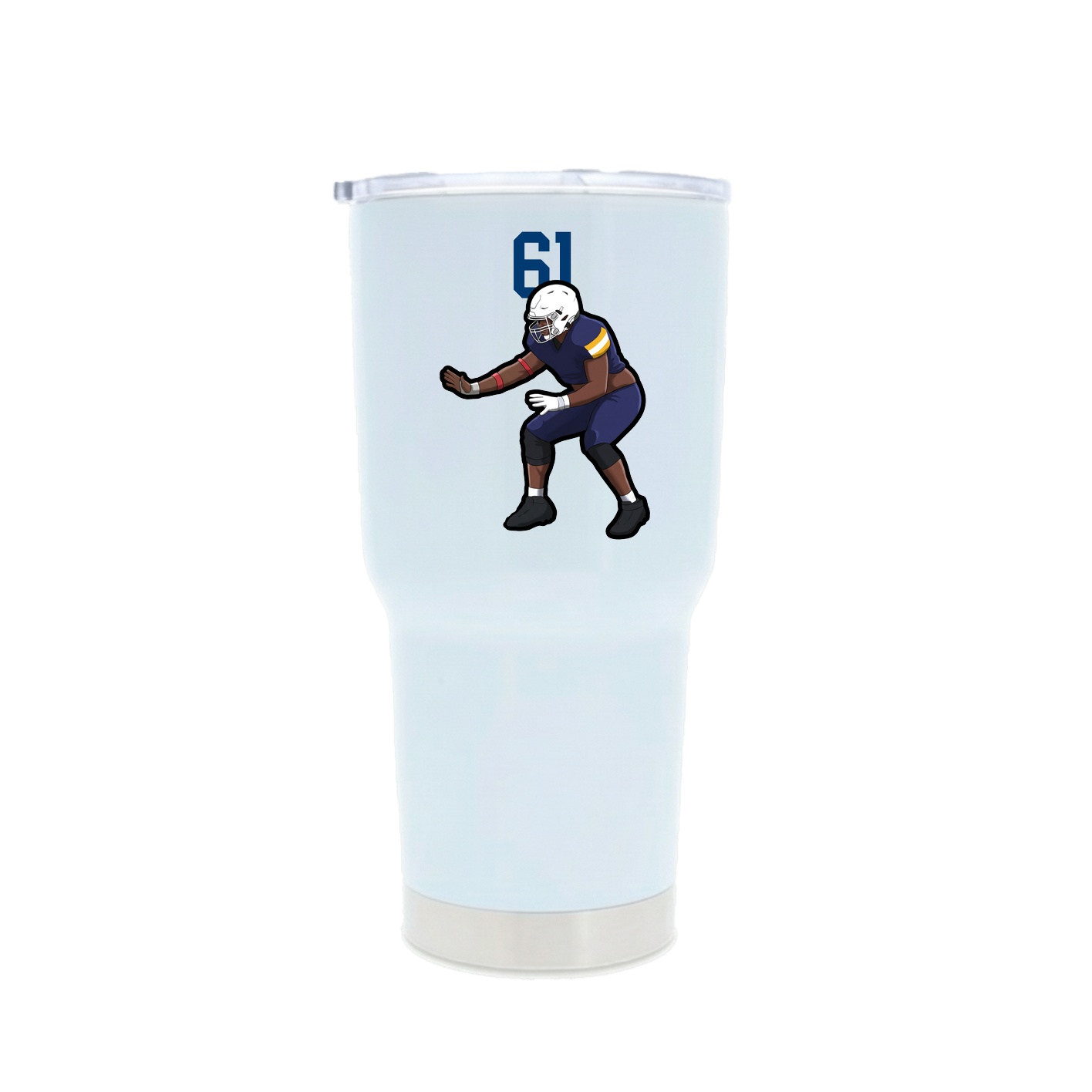 30oz Stainless Steel Tumbler — Number Top in White