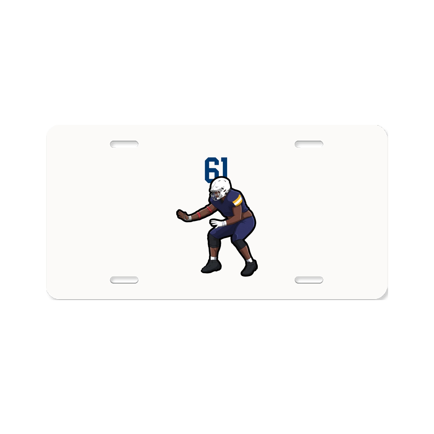 License Plate — Number Top in Classic
