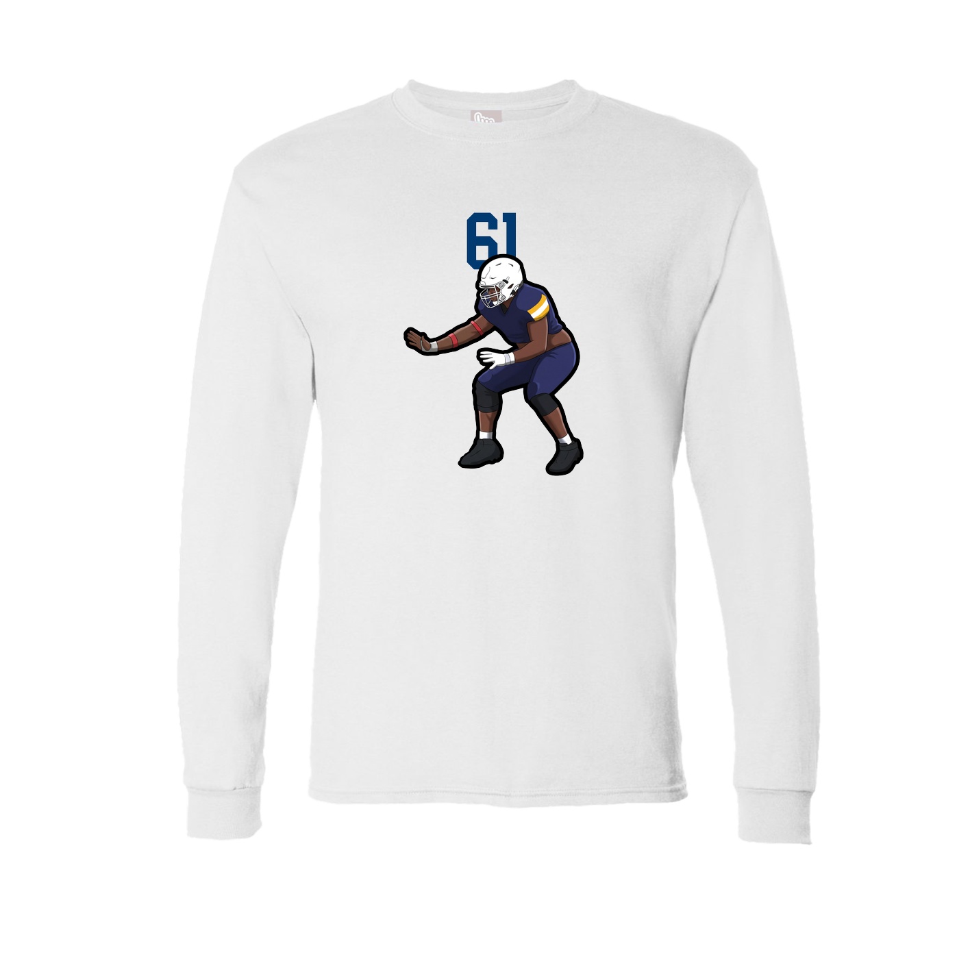 Long Sleeve Tee — Number Top in White