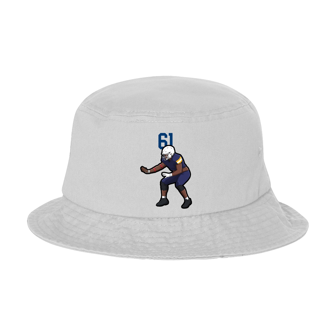 Bucket Cap — Number Top in White