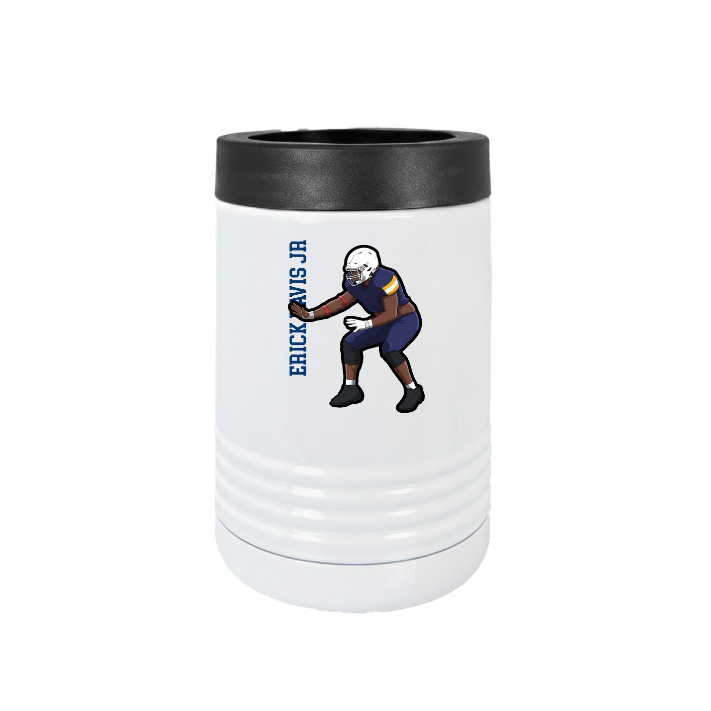 Beverage Holder — Name Vertical in White