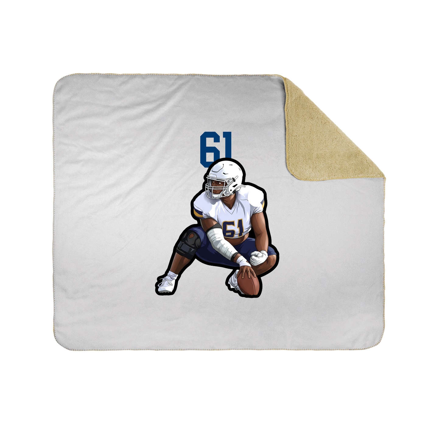 Throw Blanket — Number Top in White