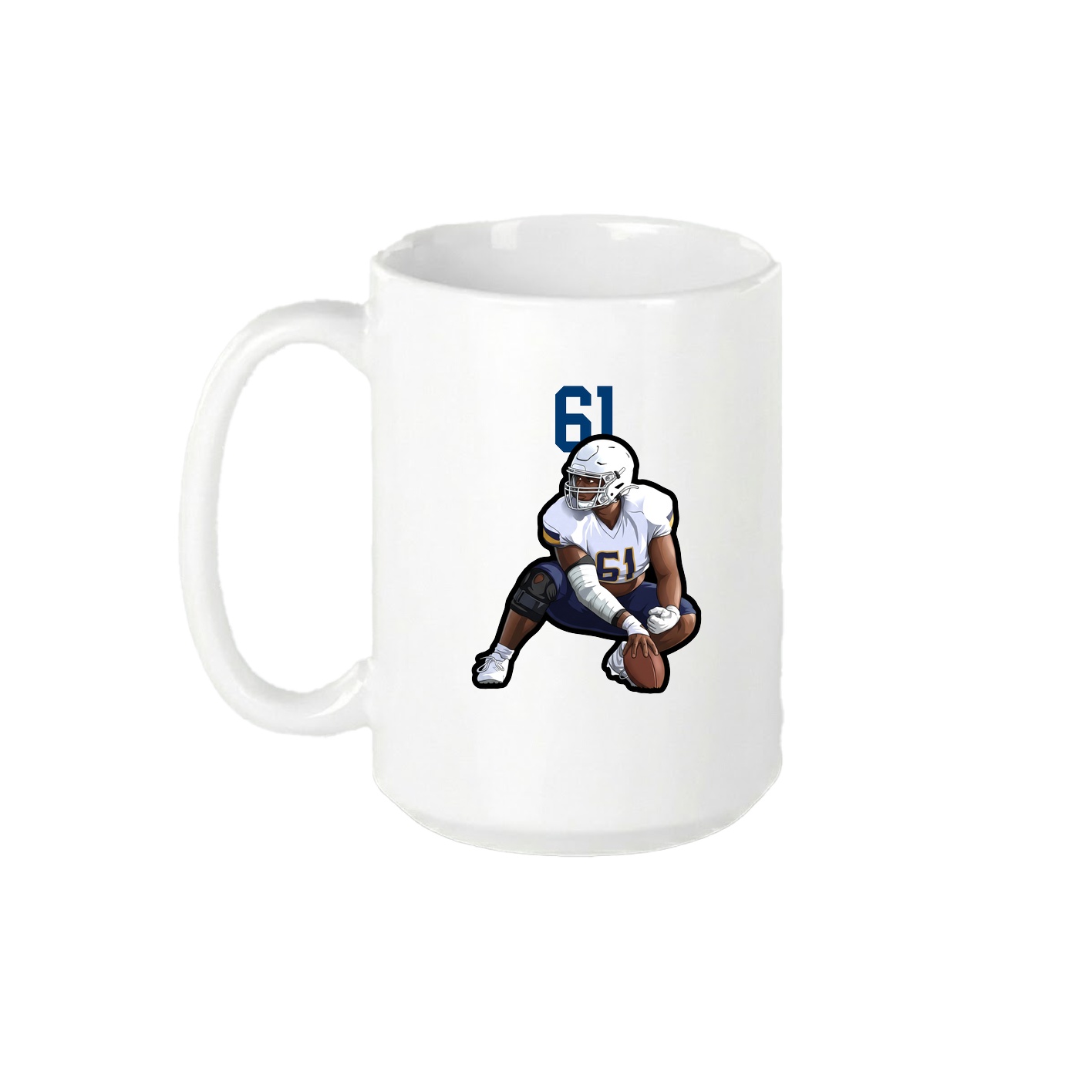 15oz Coffee Mug — Number Top in White