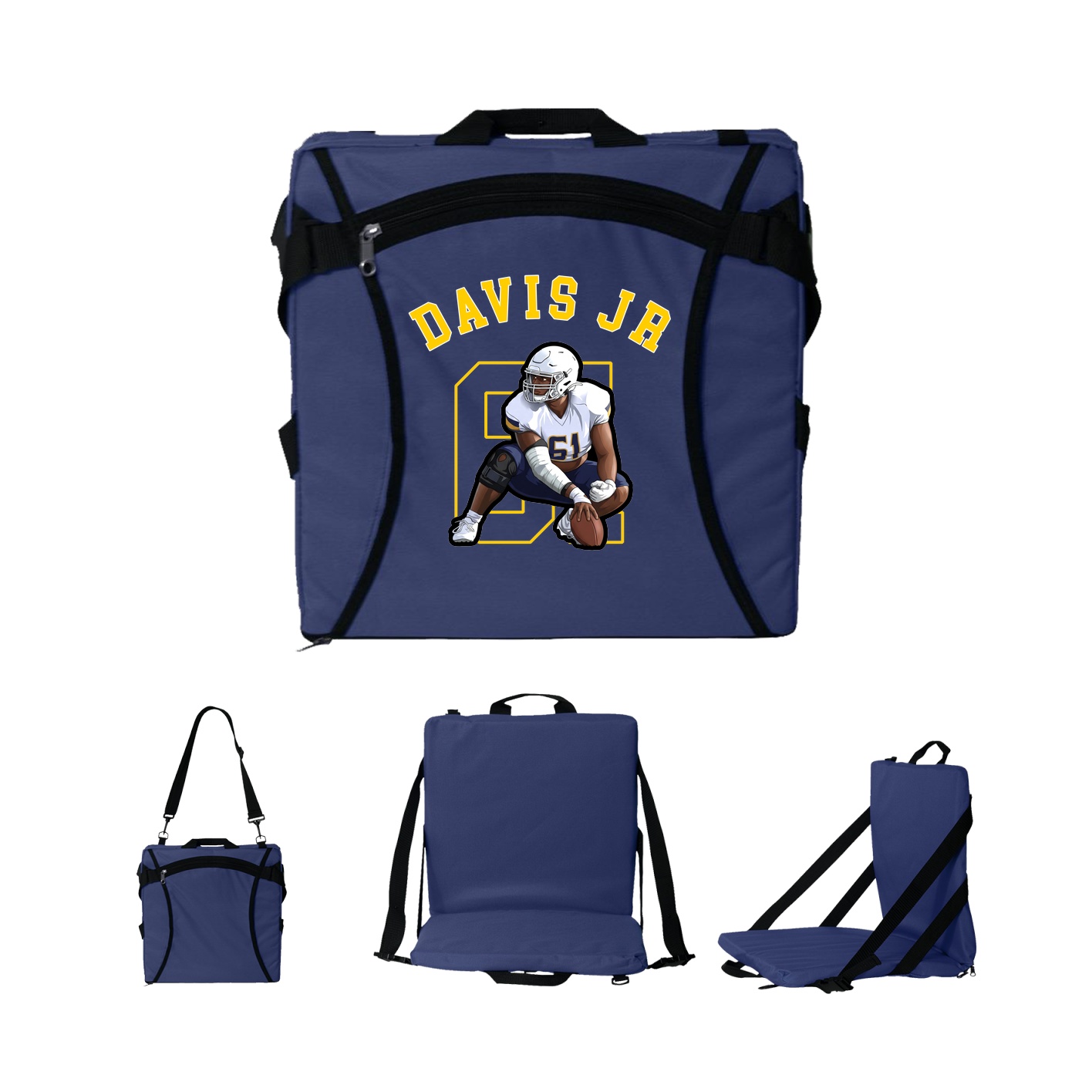 Folding Stadium Seat — Shirsey Arch in Navy