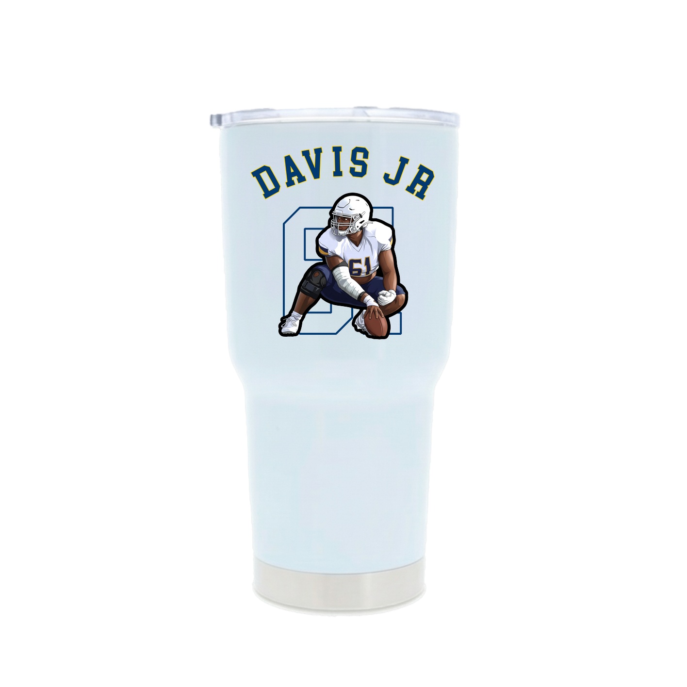 30oz Stainless Steel Tumbler — Shirsey Arch in White