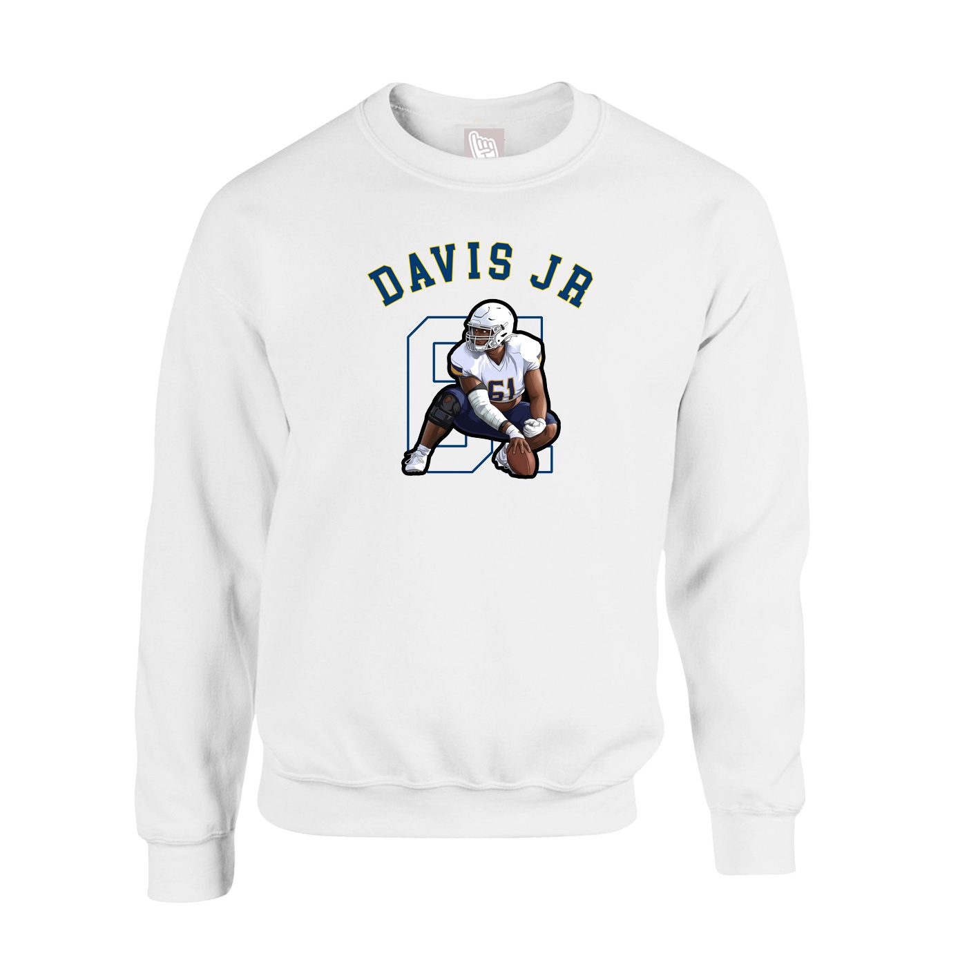 Fleece Crew — Shirsey Arch in White