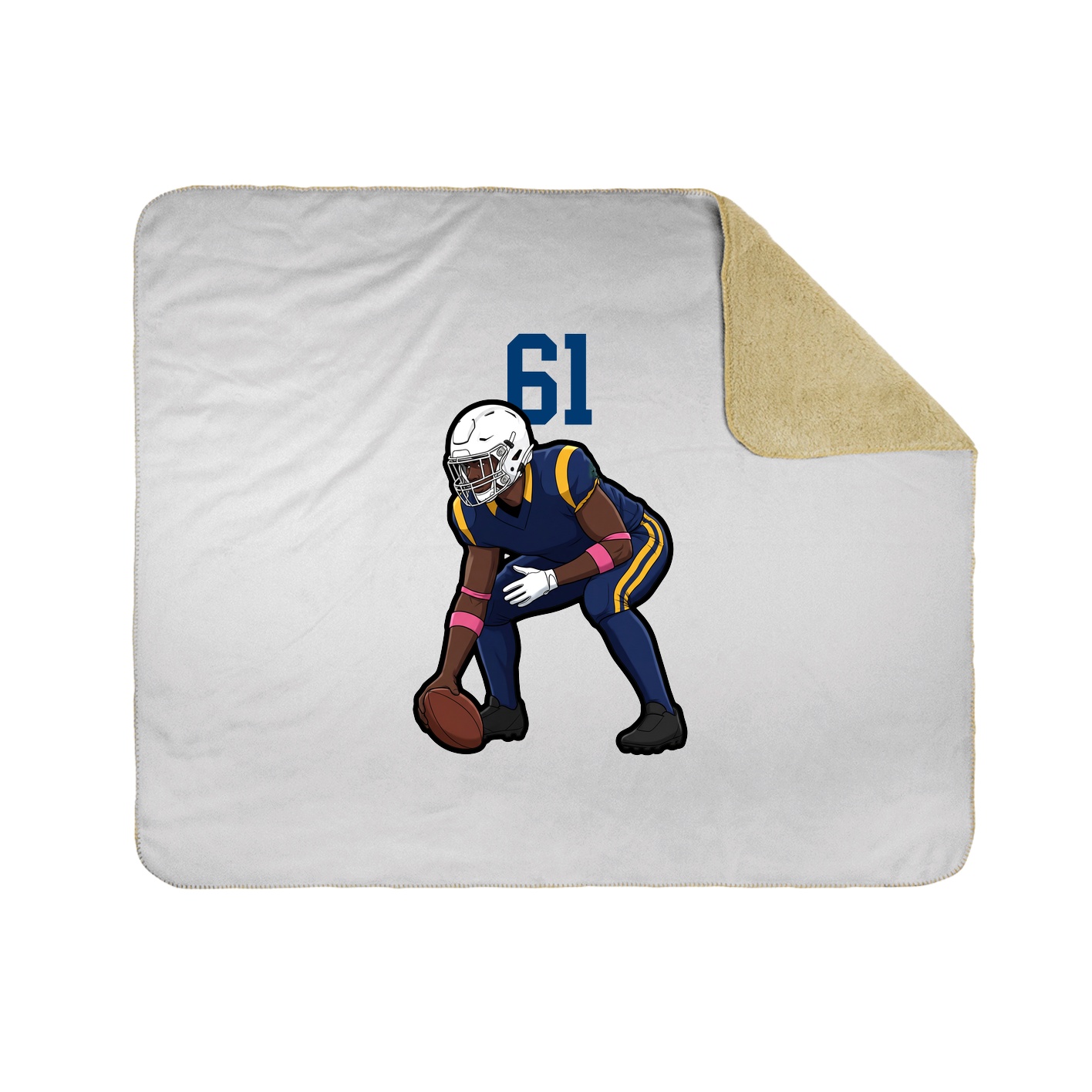 Throw Blanket — Number Top in White