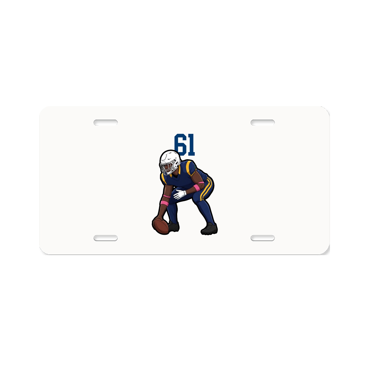 License Plate — Number Top in Classic