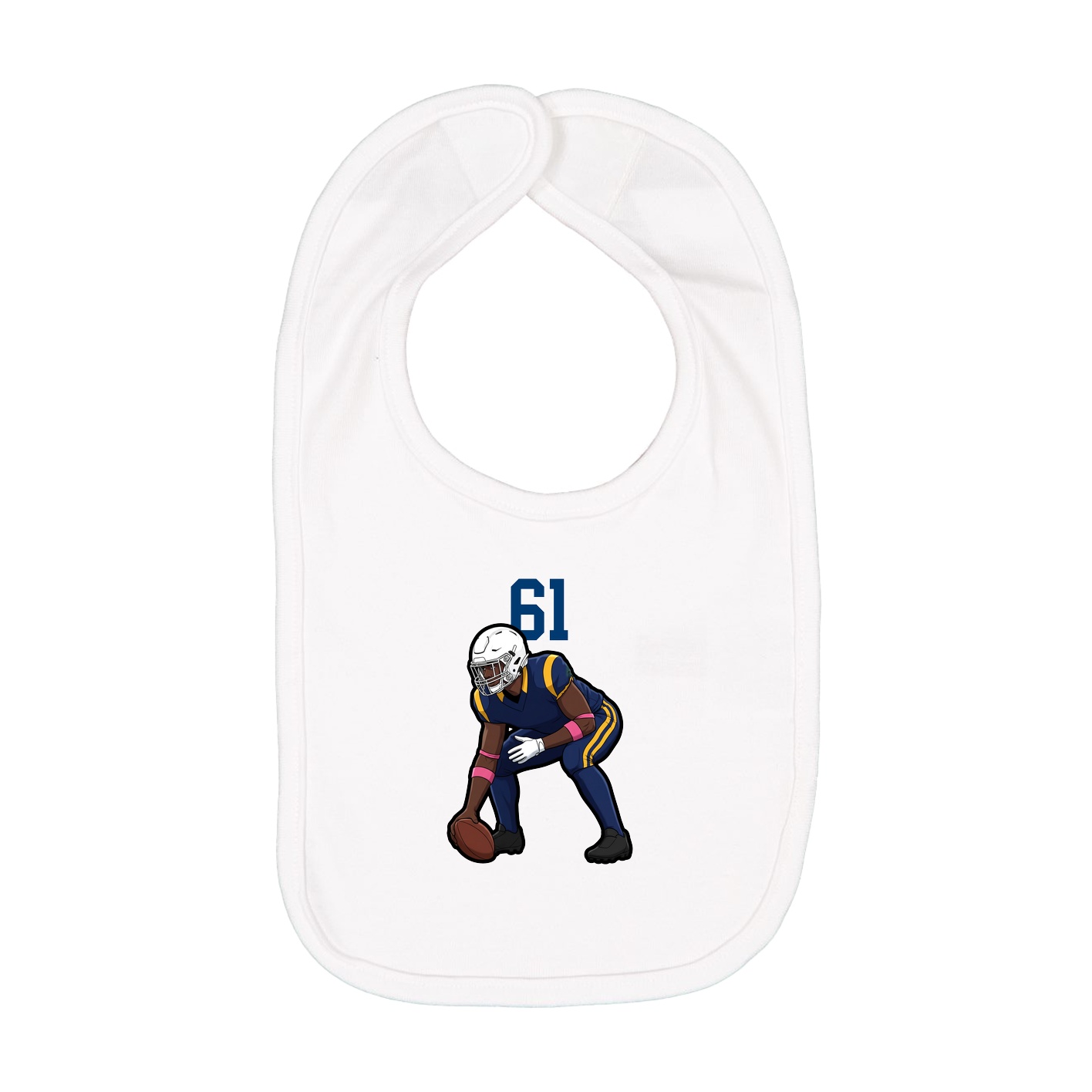 Infant Bib — Number Top in White