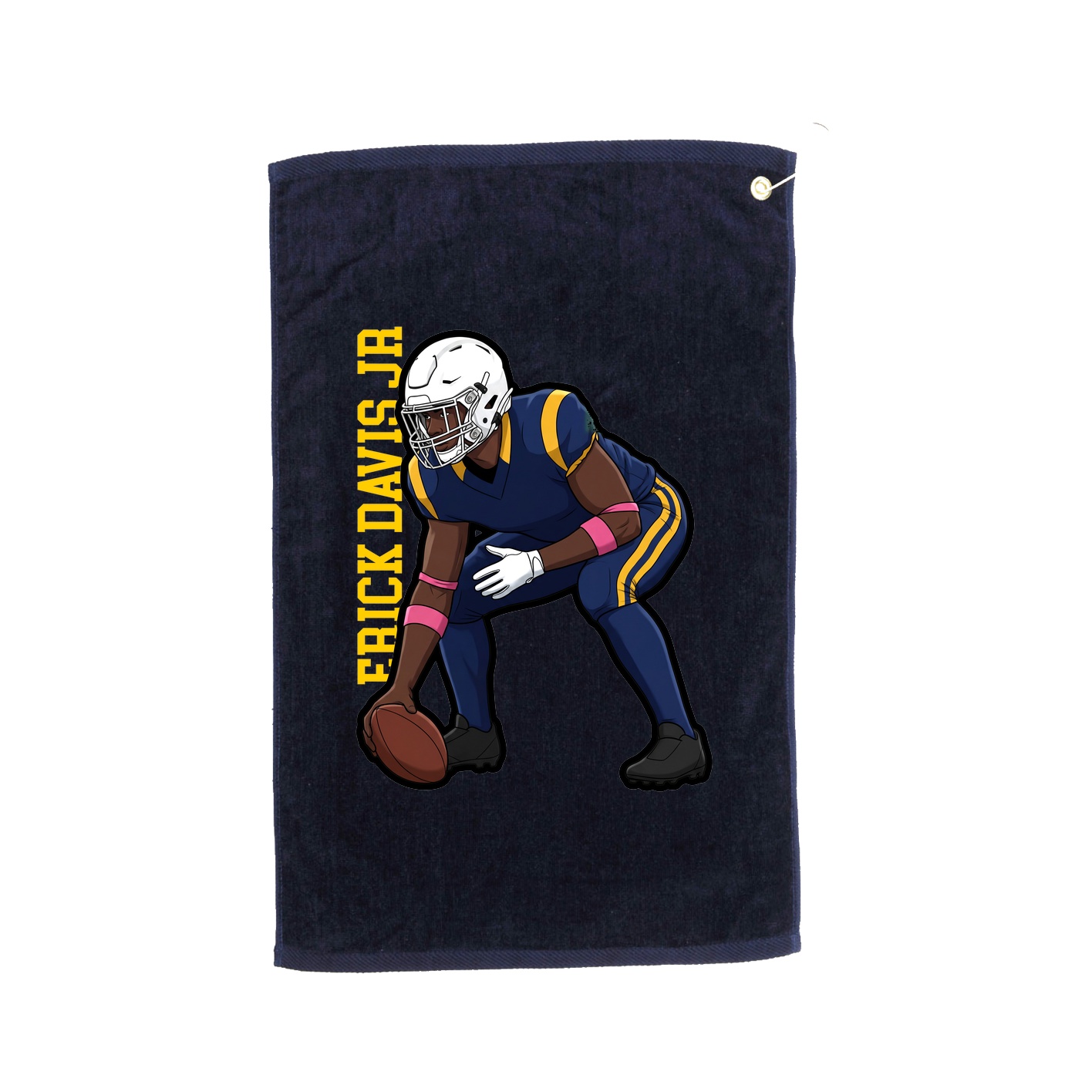 Golf Towel — Name Vertical in Navy