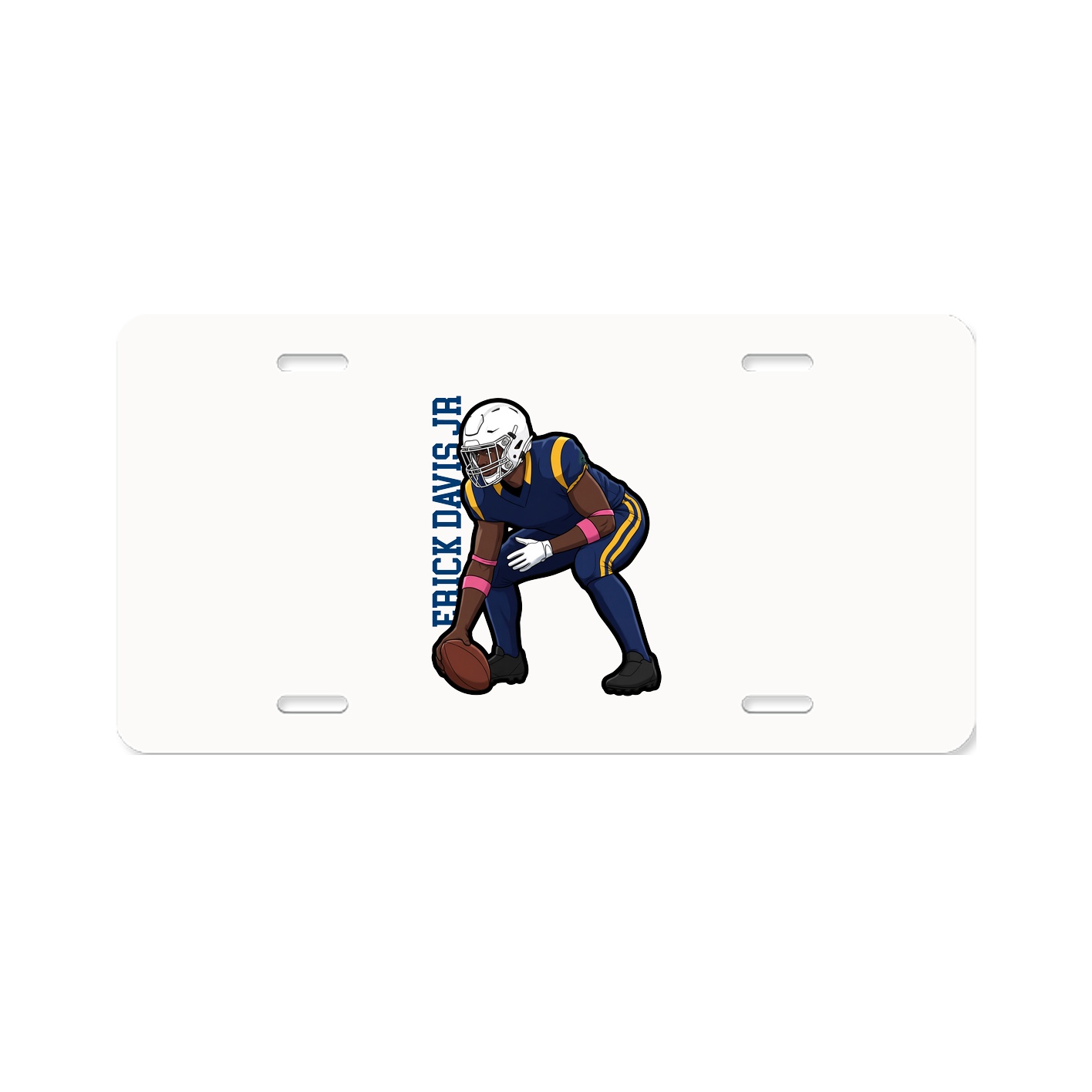 License Plate — Name Vertical in Classic