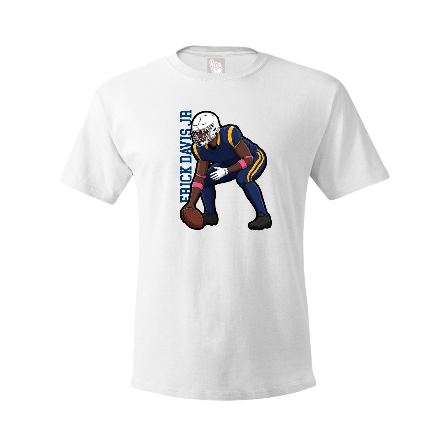 Youth Tee — Name Vertical in White