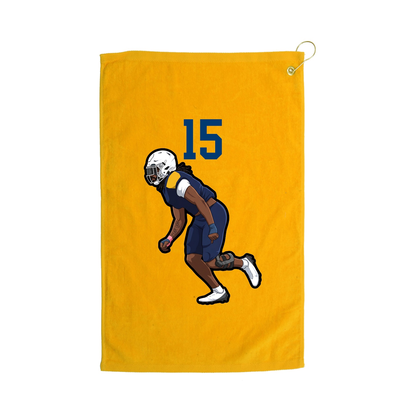 Golf Towel — Number Top in Gold