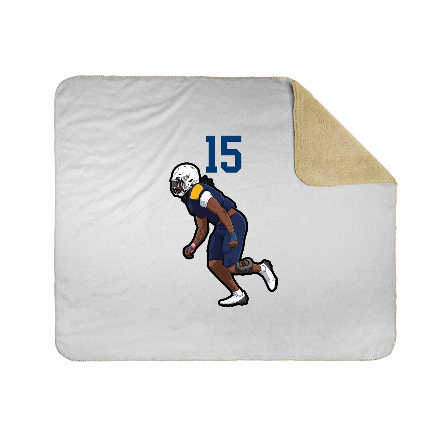 Throw Blanket — Number Top in White