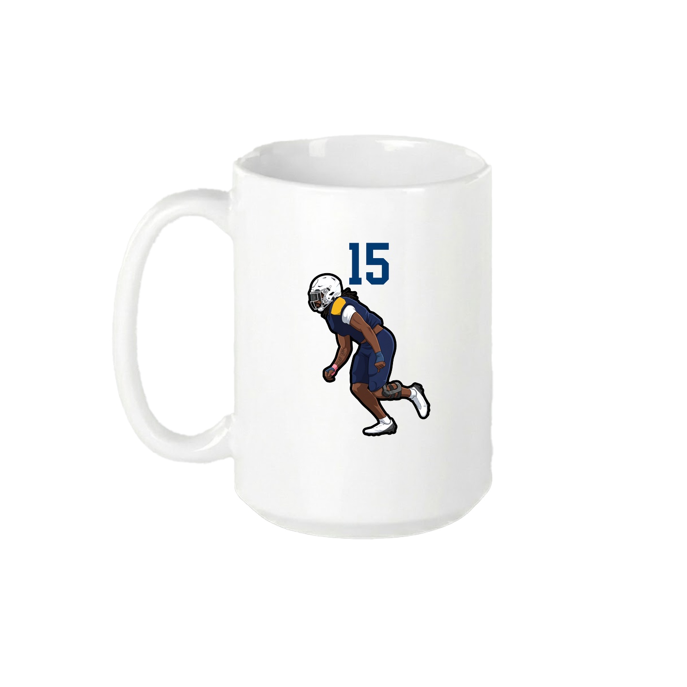 15oz Coffee Mug — Number Top in White