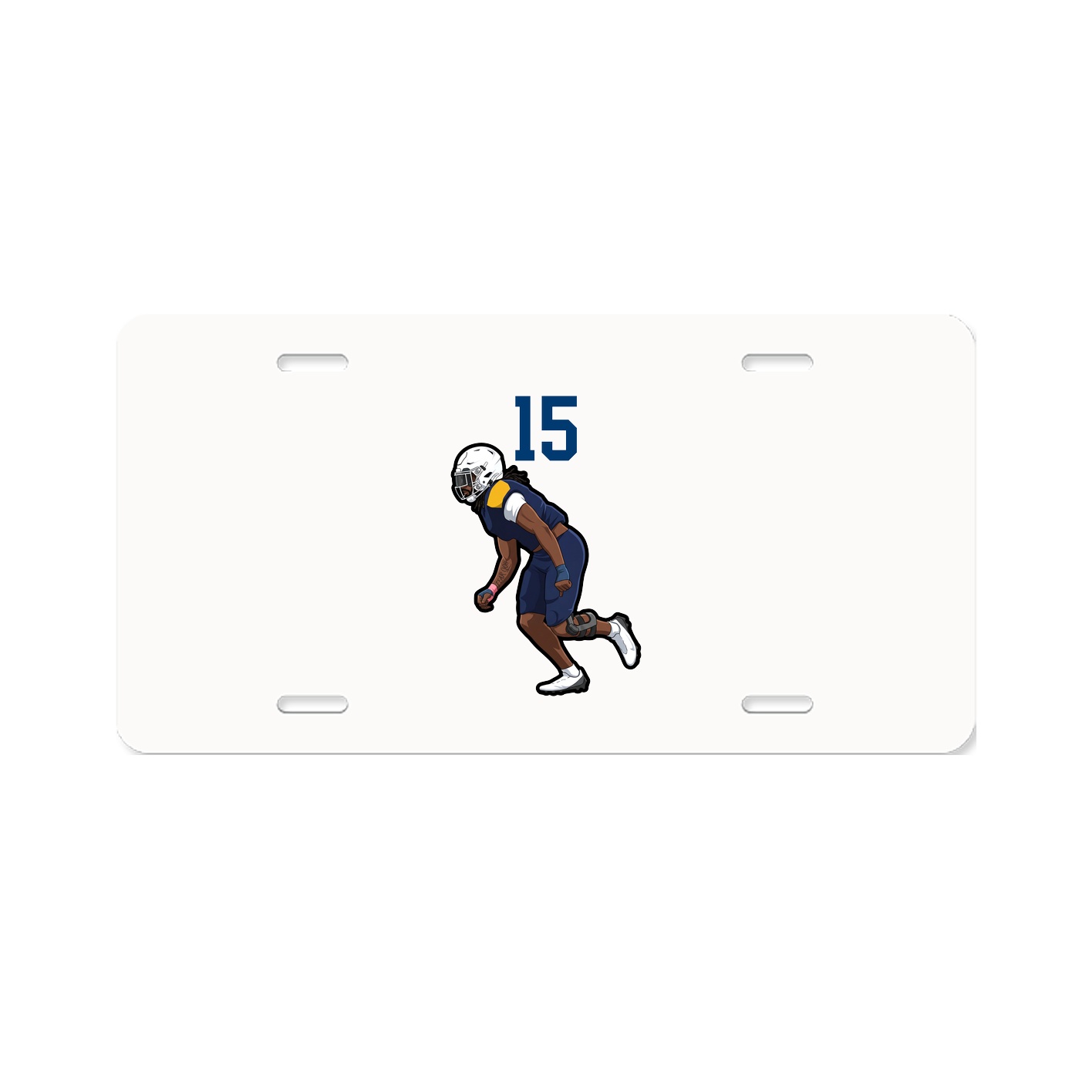 License Plate — Number Top in Classic