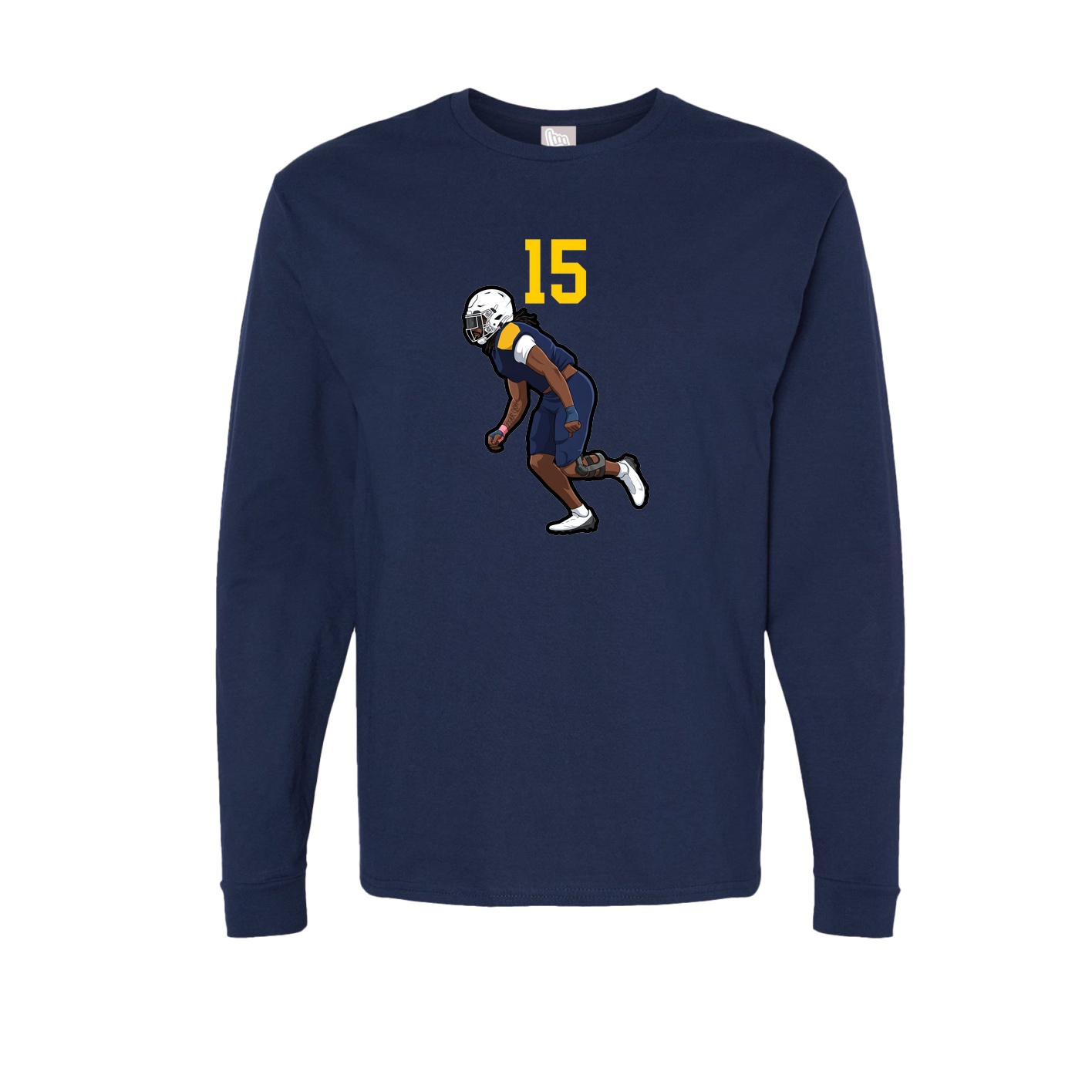 Long Sleeve Tee — Number Top in Navy
