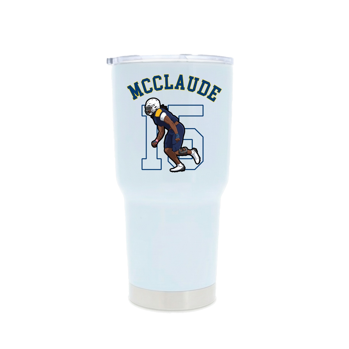 30oz Stainless Steel Tumbler — Shirsey Arch in White
