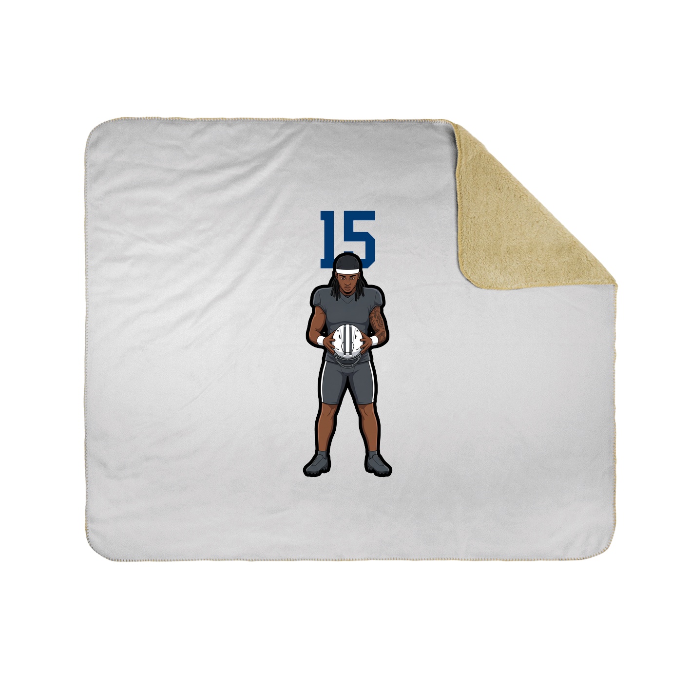 Throw Blanket — Number Top in White