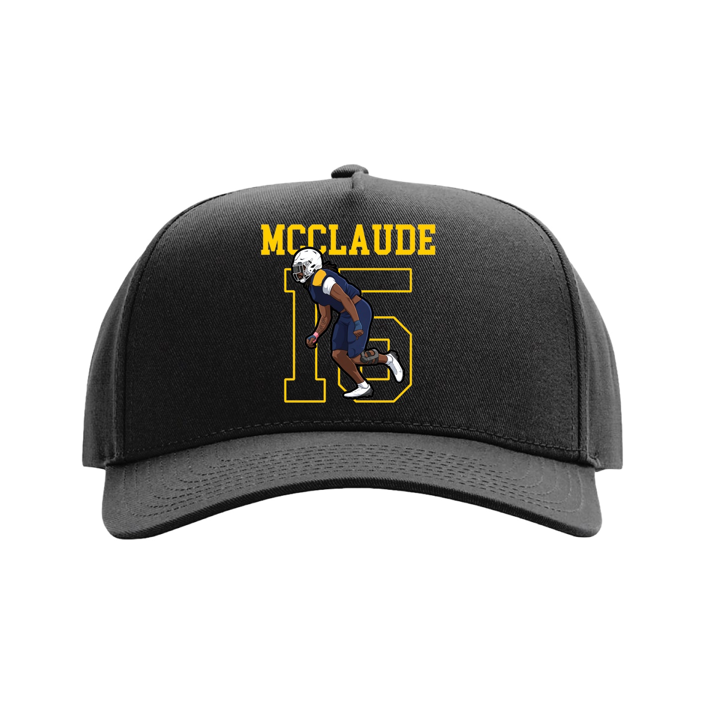 Full Fabric Five-Panel Champ Cap — Shirsey in Black