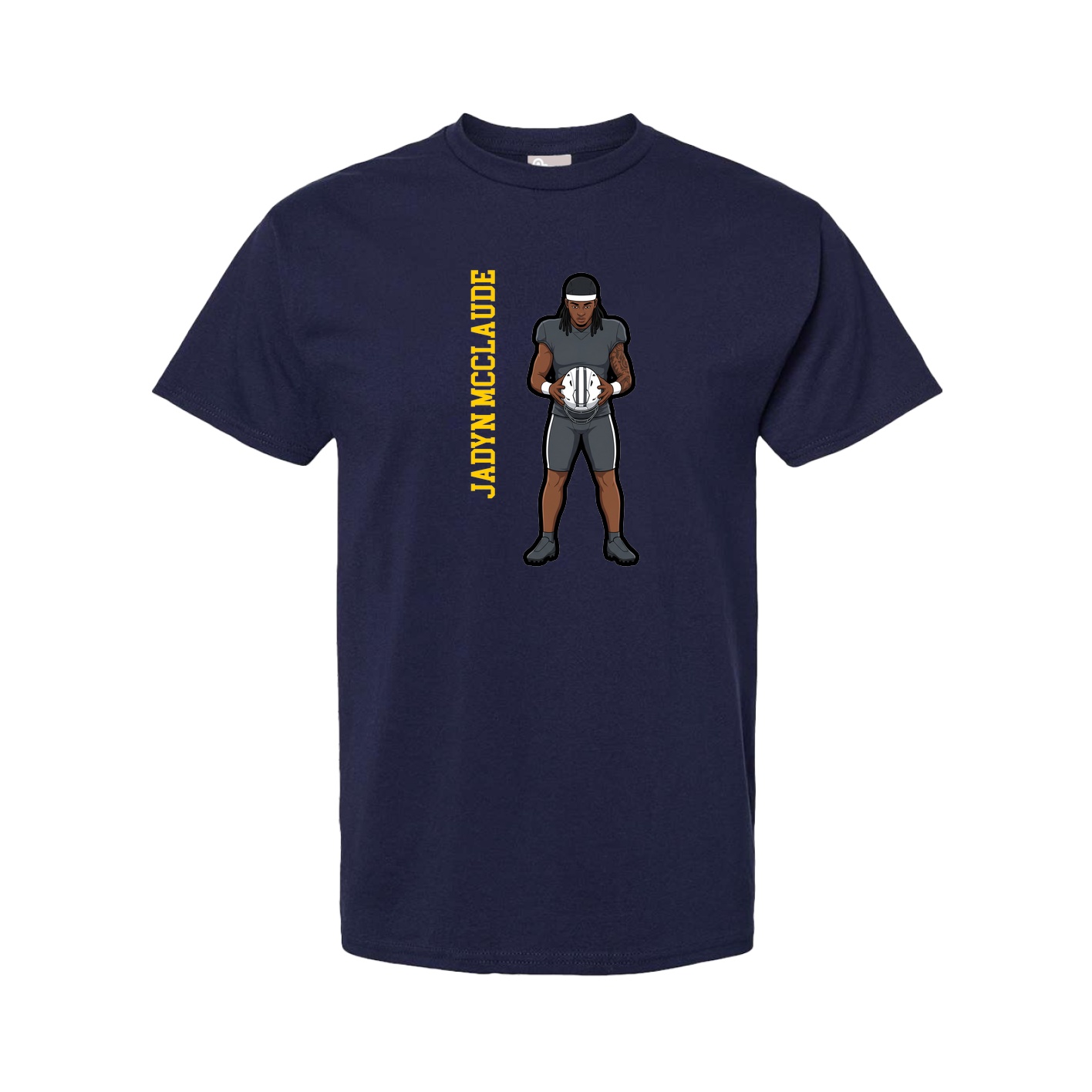 Tee — Name Vertical in Navy