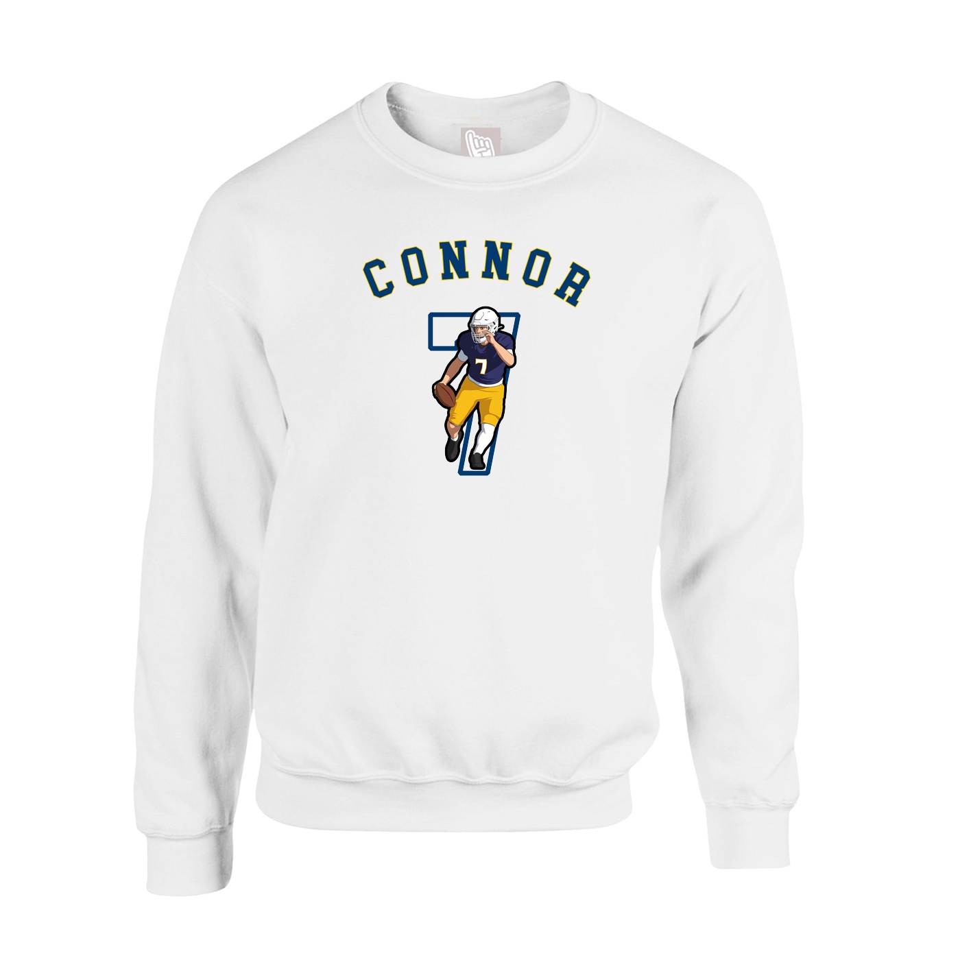 Fleece Crew — Shirsey Arch in White