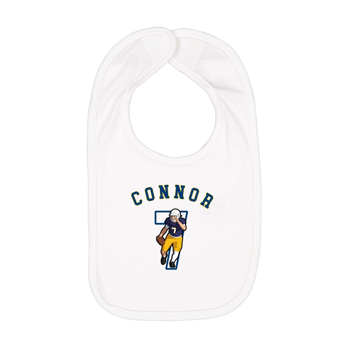 Infant Bib — Shirsey Arch in White